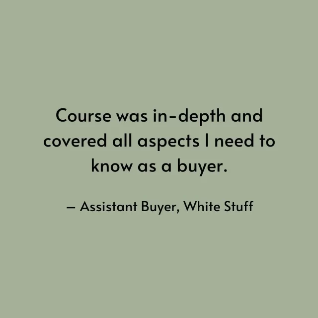 #mytrainedeye #buyer #whitestuff #trainingcourse #productdevelopment